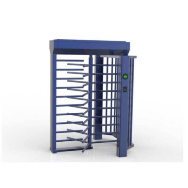 Security controlled access full height turnstile