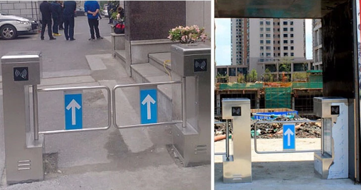 Security turnstile access control instal example