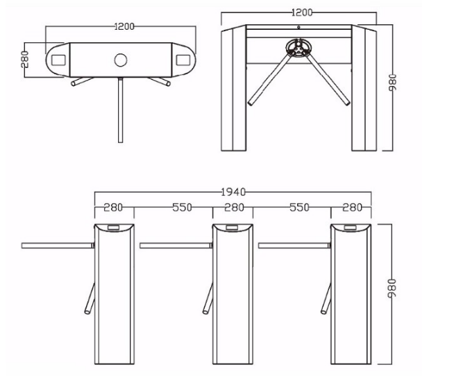 Long Bridge Tripod Turnstile