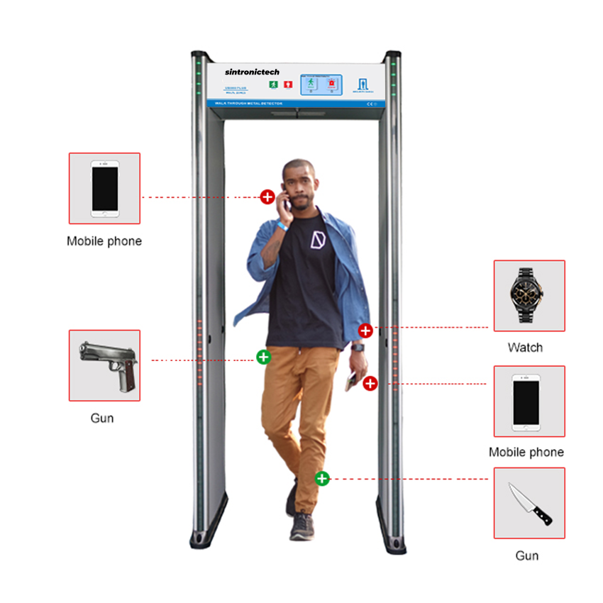 12 Zones Door Frame Metal Detector
